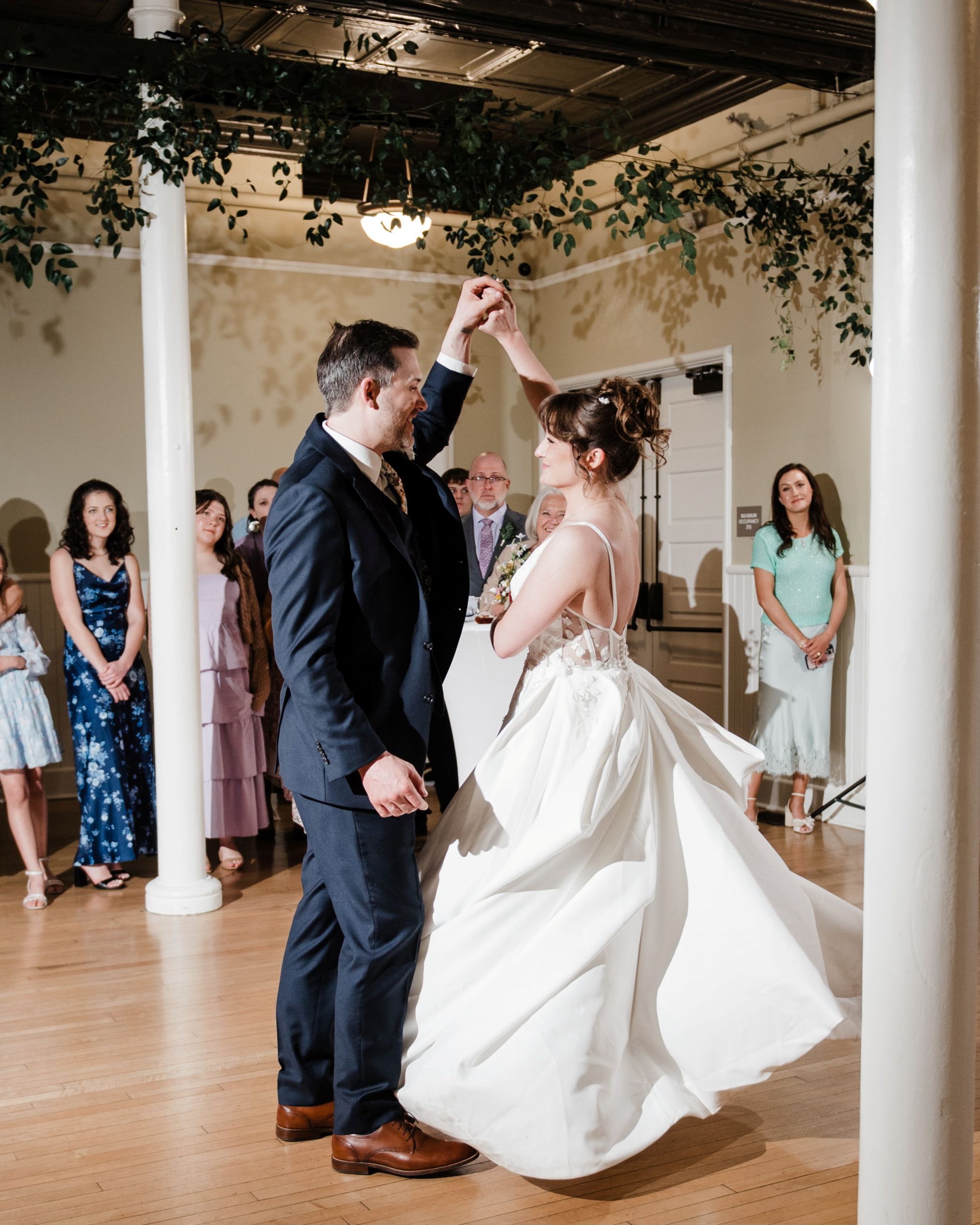 Amanda and Quintin Wedding Groom and bride dancing in the Artillery Barracks